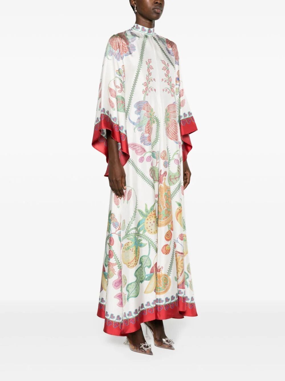 La Doublej La Double J Magnifico Printed Silk-satin Maxi Dress In Multi