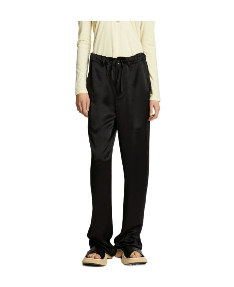 Shop Proenza Schouler Satin Casual Pants In Black