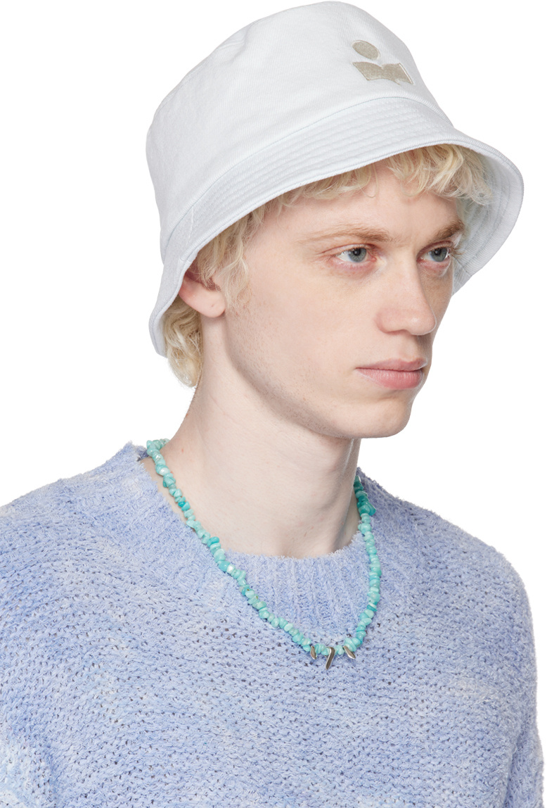 Isabel Marant Logo-embroidered Bucket Hat In Purple