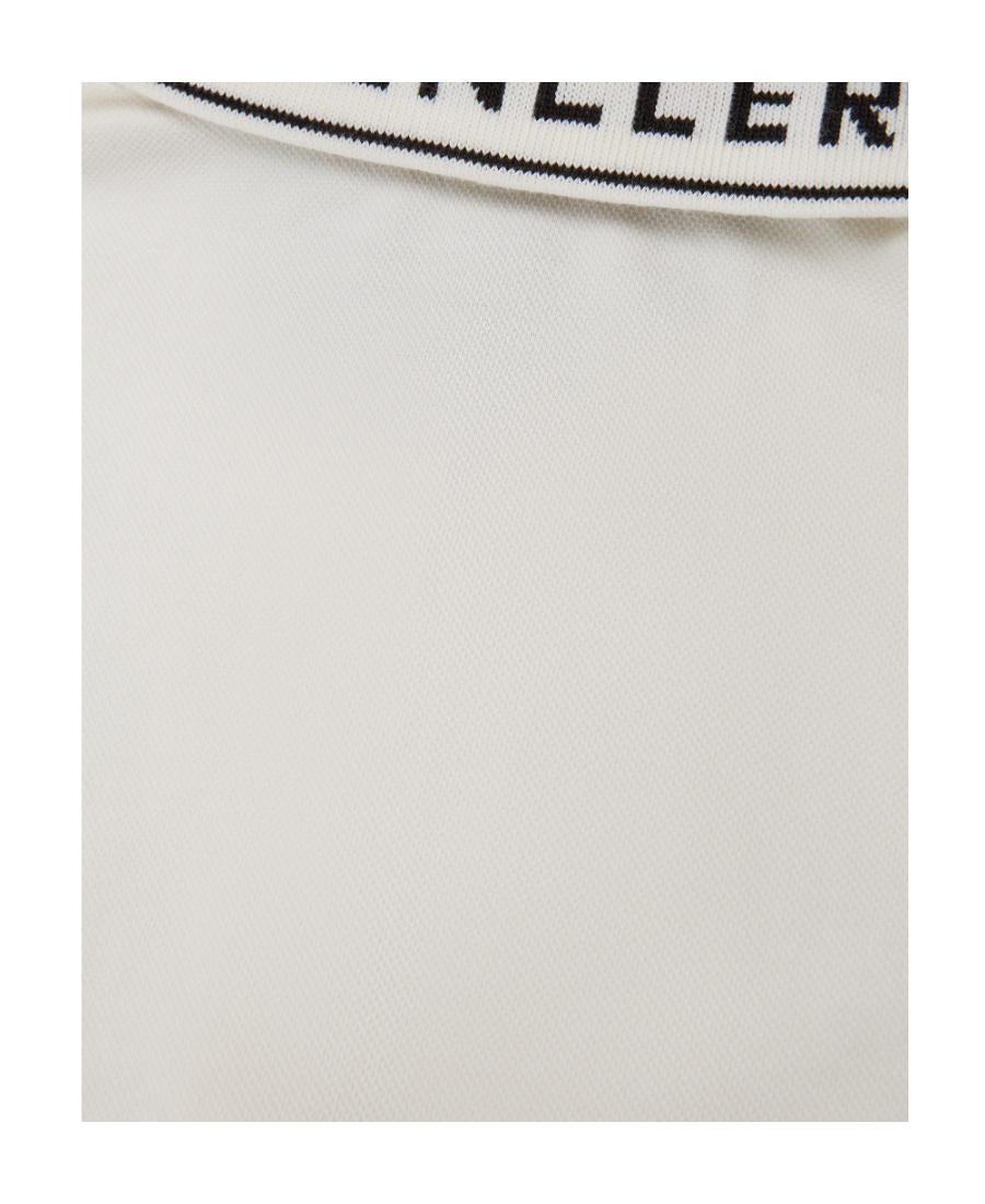 Moncler Branded-collar Polo Shirt In White