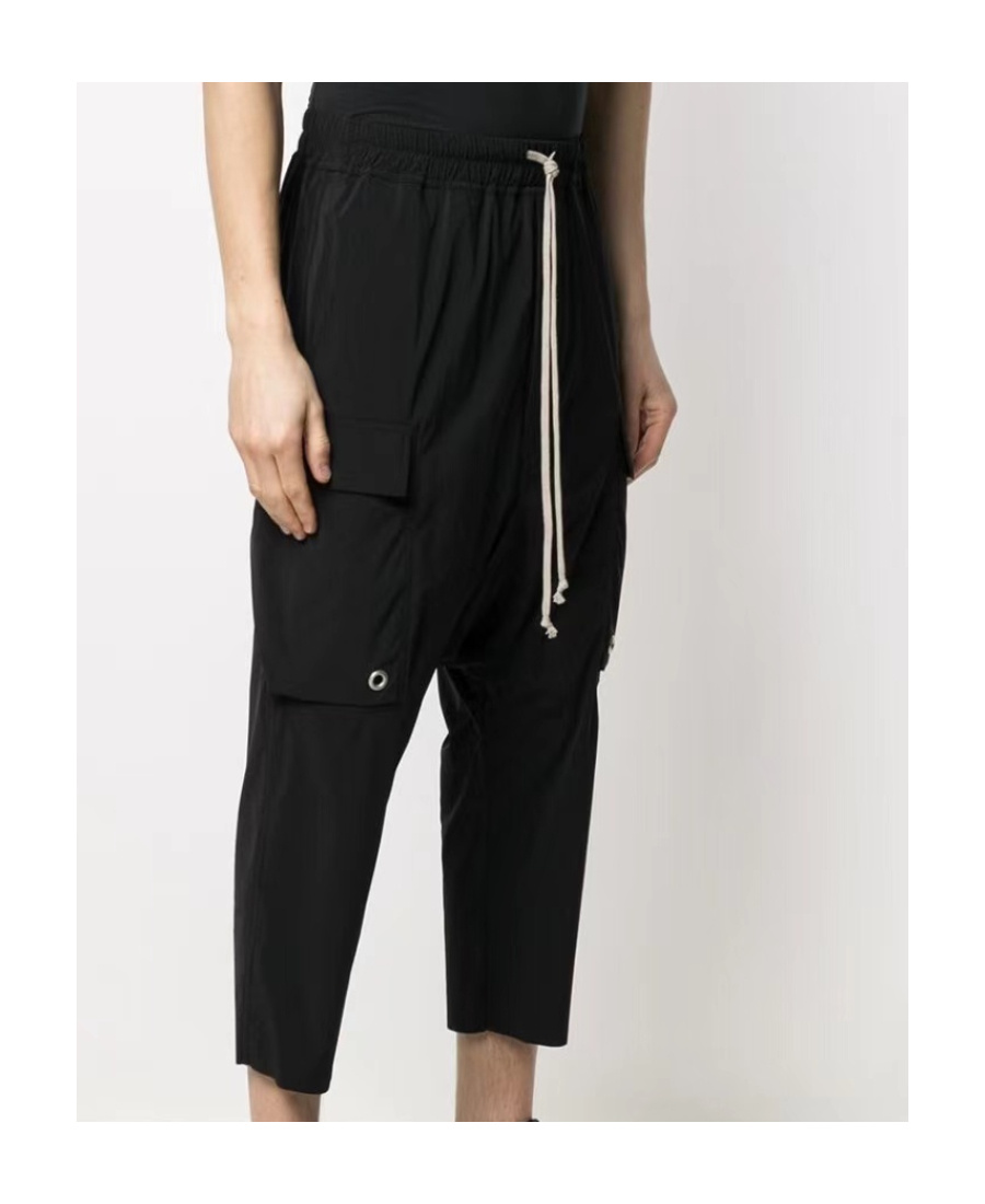 Rick Owens Broken Crotch Eight-point Casual Pants In Black