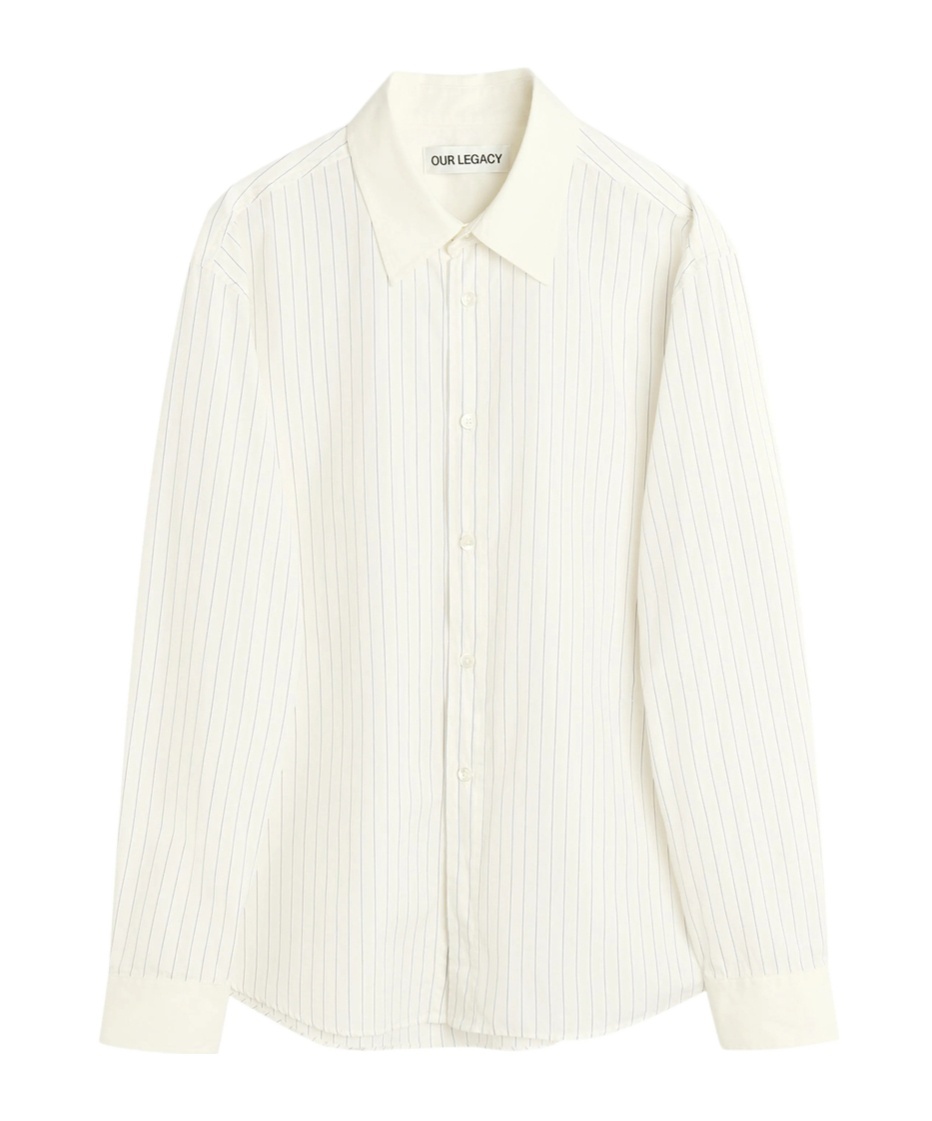 Our Legacy Off-white Coco Shirt With Point Collar And Mother Of Pearl Buttons In White