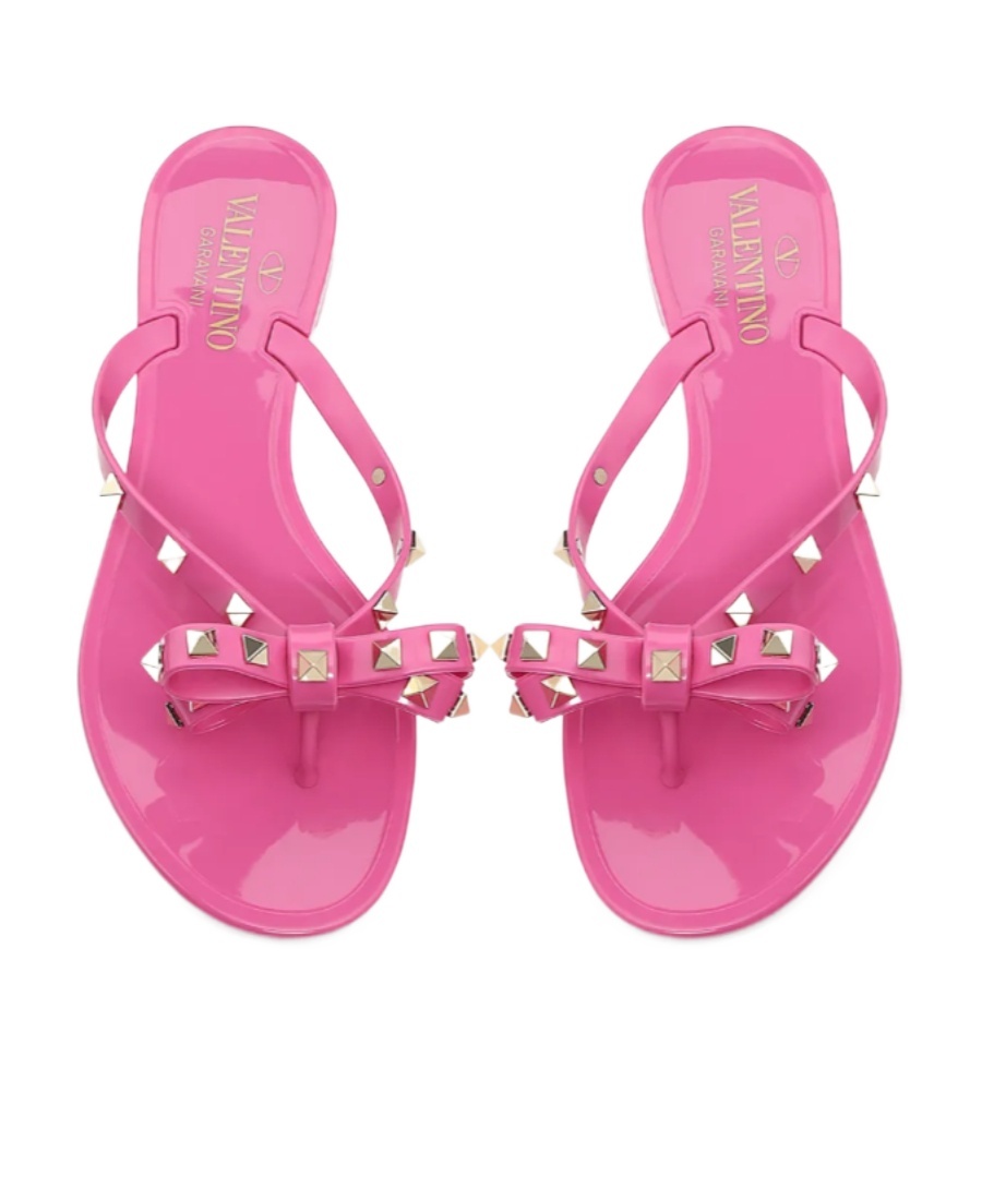 Valentino Rivet Flip-flops In Multi