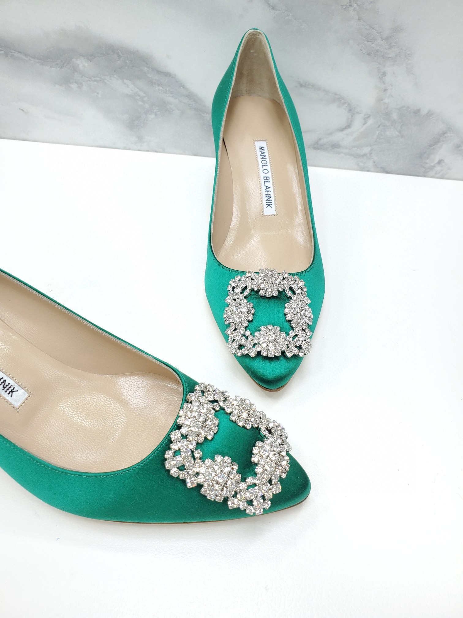 Manolo Blahnik Cusp High-heeled Shoes In Green