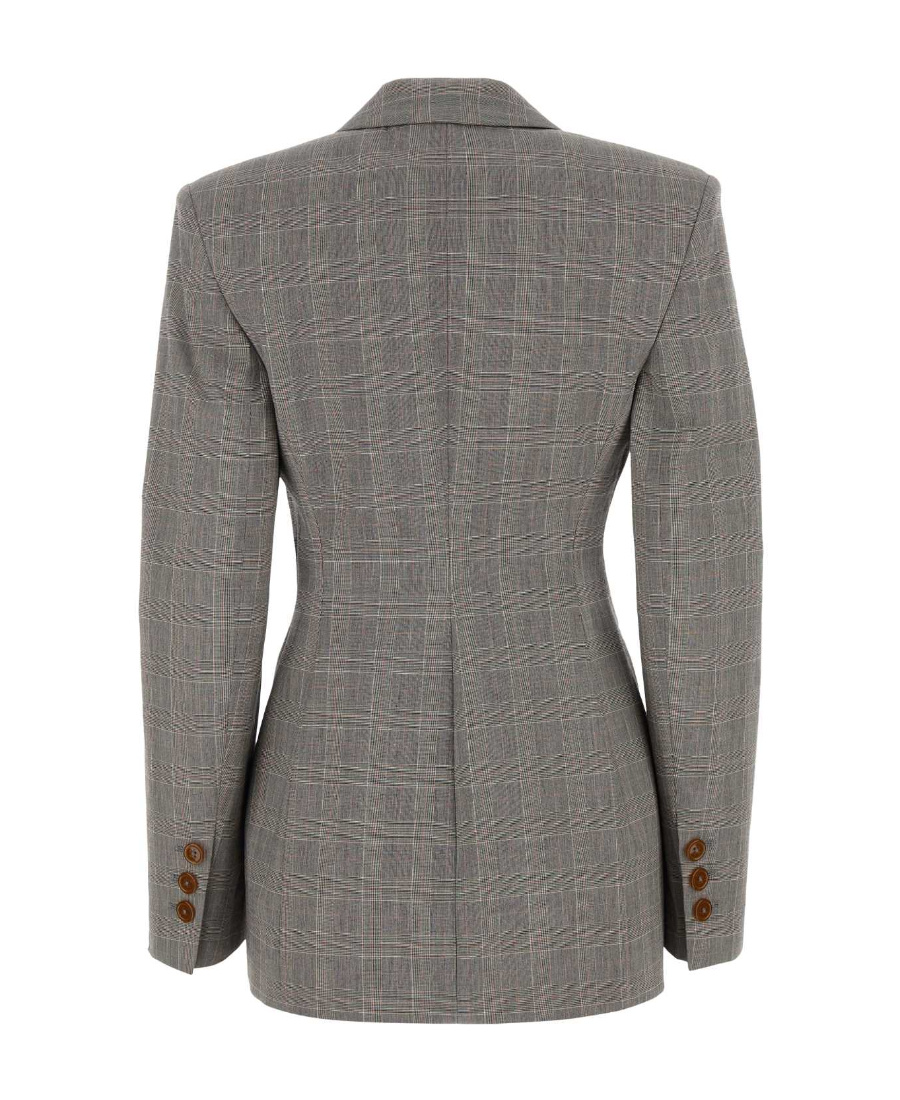 Vivienne Westwood Embroidered Stretch Cotton Blazer In Gray
