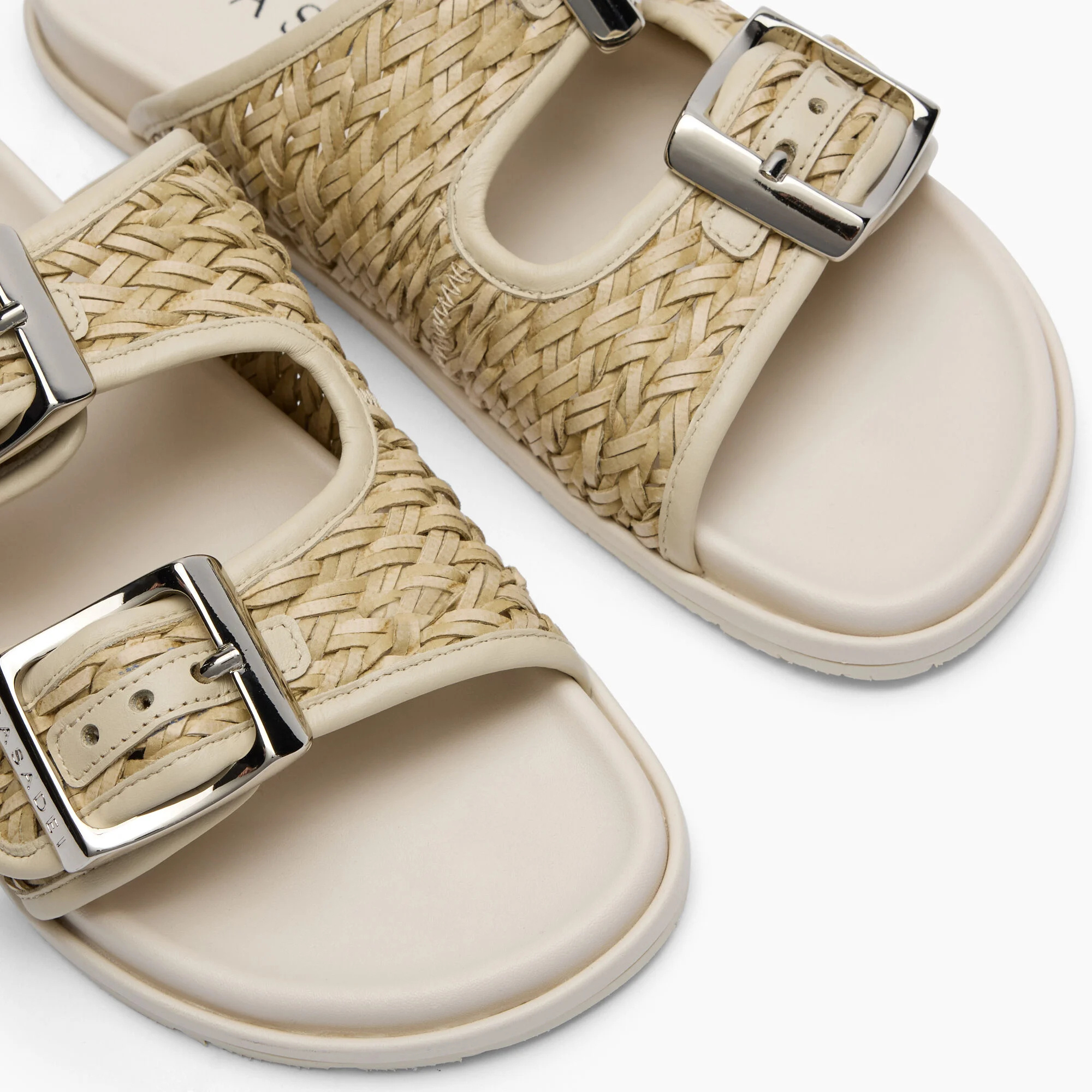 Casadei Birky Braided Sandals In Neutral