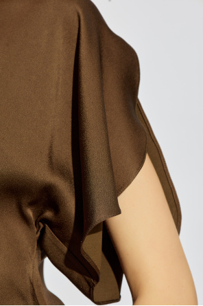 Isabel Marant Karlit Short-sleeved Top In Brown