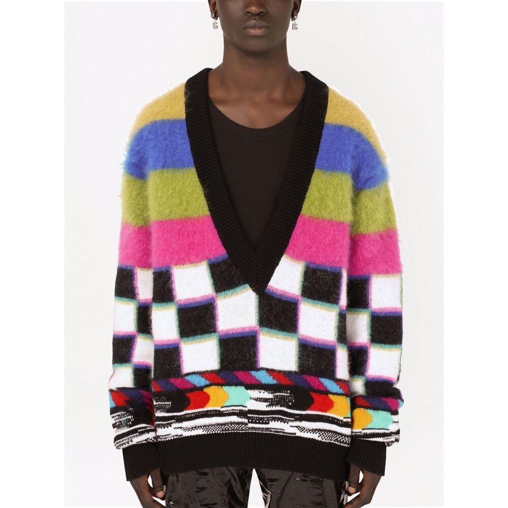 Dolce & Gabbana Glitch Sweater In Black