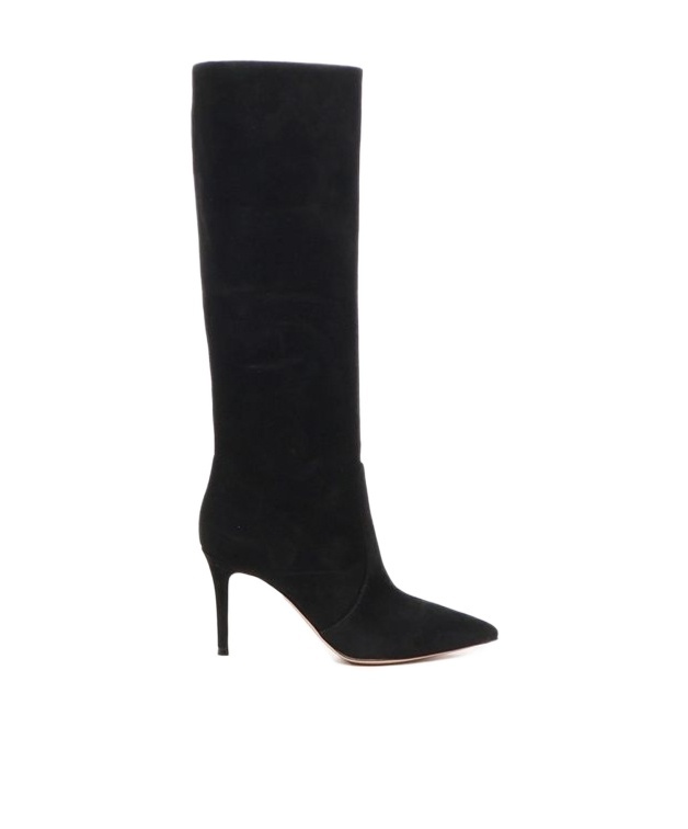Gianvito Rossi Pointed Toe High Heeled Boots In Black