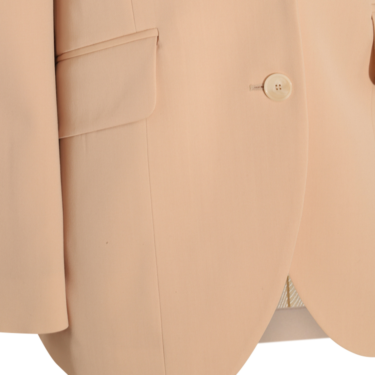 Stella Mccartney Oat Wool Blazer In Nude
