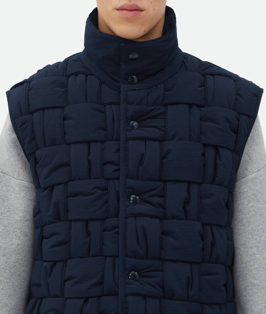 BOTTEGA VENETA TECH NYLON INTRECCIATO GILET