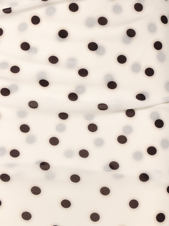 Jacquemus Rita Draped Gathered Polka-dot Crepe De Chine Maxi Dress