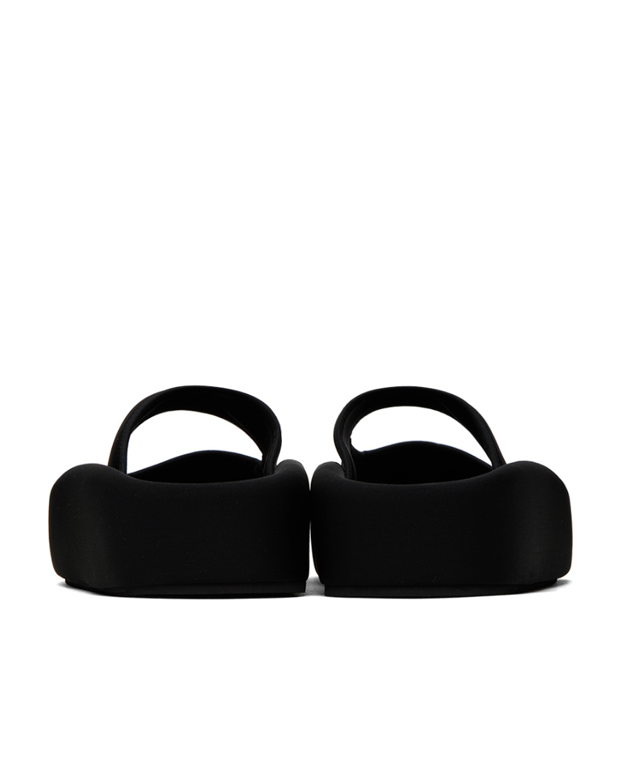 Mm6 Maison Margiela Open-toed Flat Slippers In Black