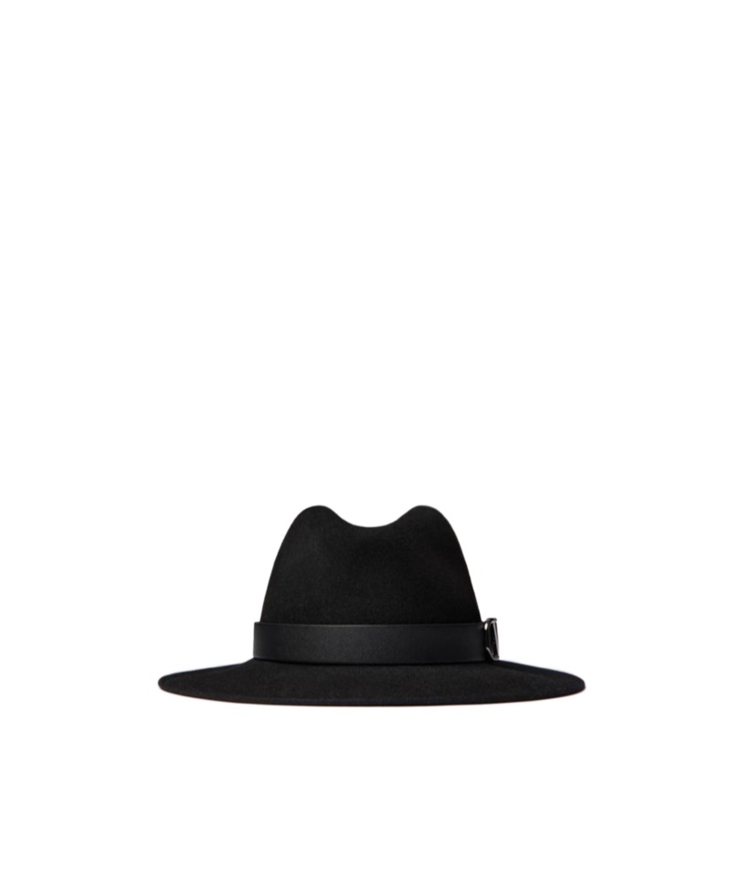 Valentino Vlogo Signature Rabbit Hair Hat In Black