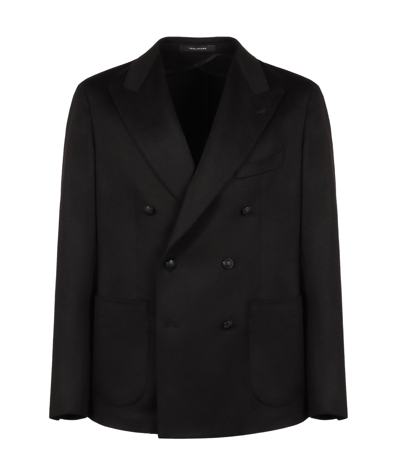 Tagliatore Long-sleeved Suit Coat In Black