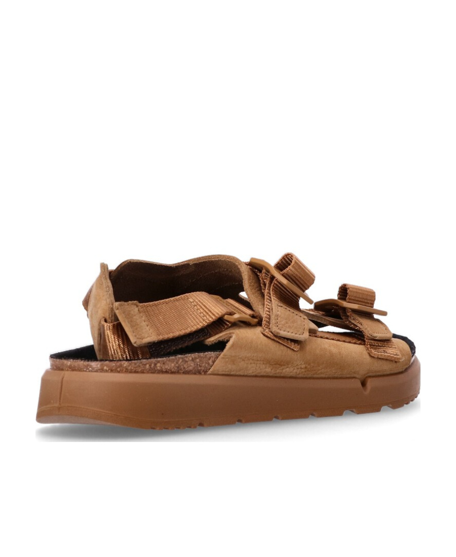 Birkenstock Shinjuku Natural Leather Sandals In Brown
