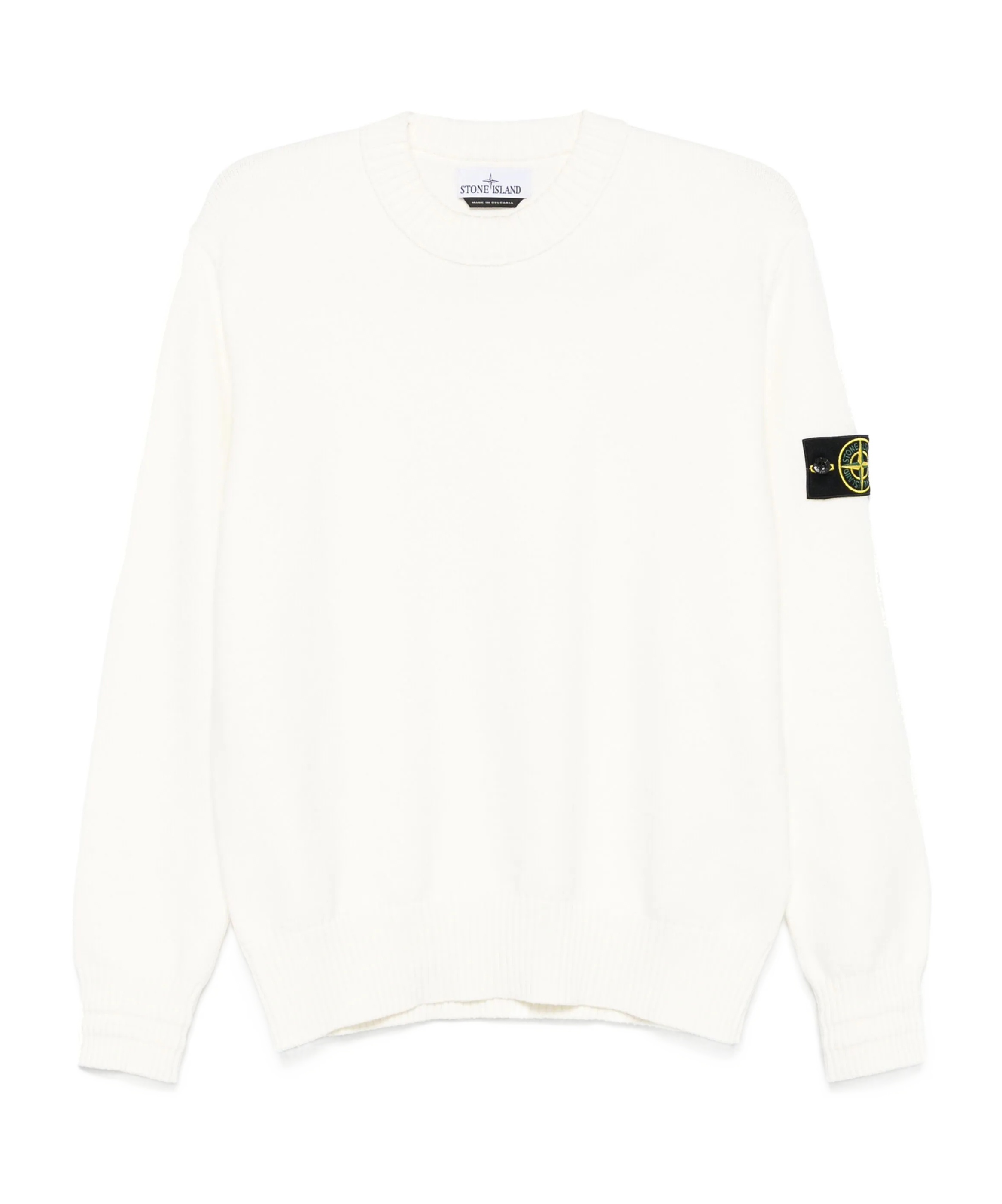 Stone Island Compass-badge Sweater In White