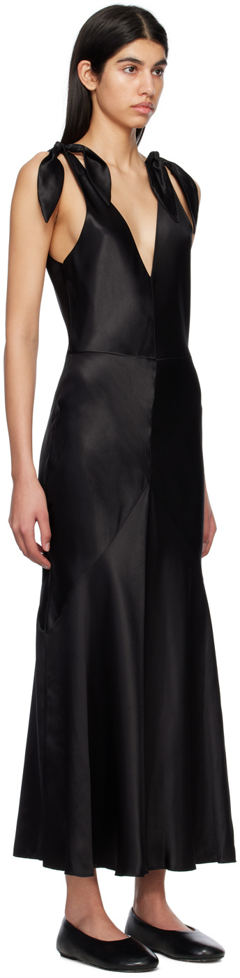 Gabriela Hearst V-neck Sleeveless Dress In Black