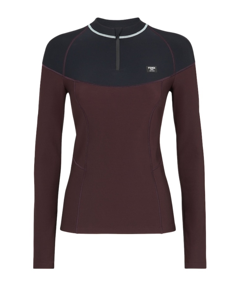 Fendi Long-sleeved Tights In Black