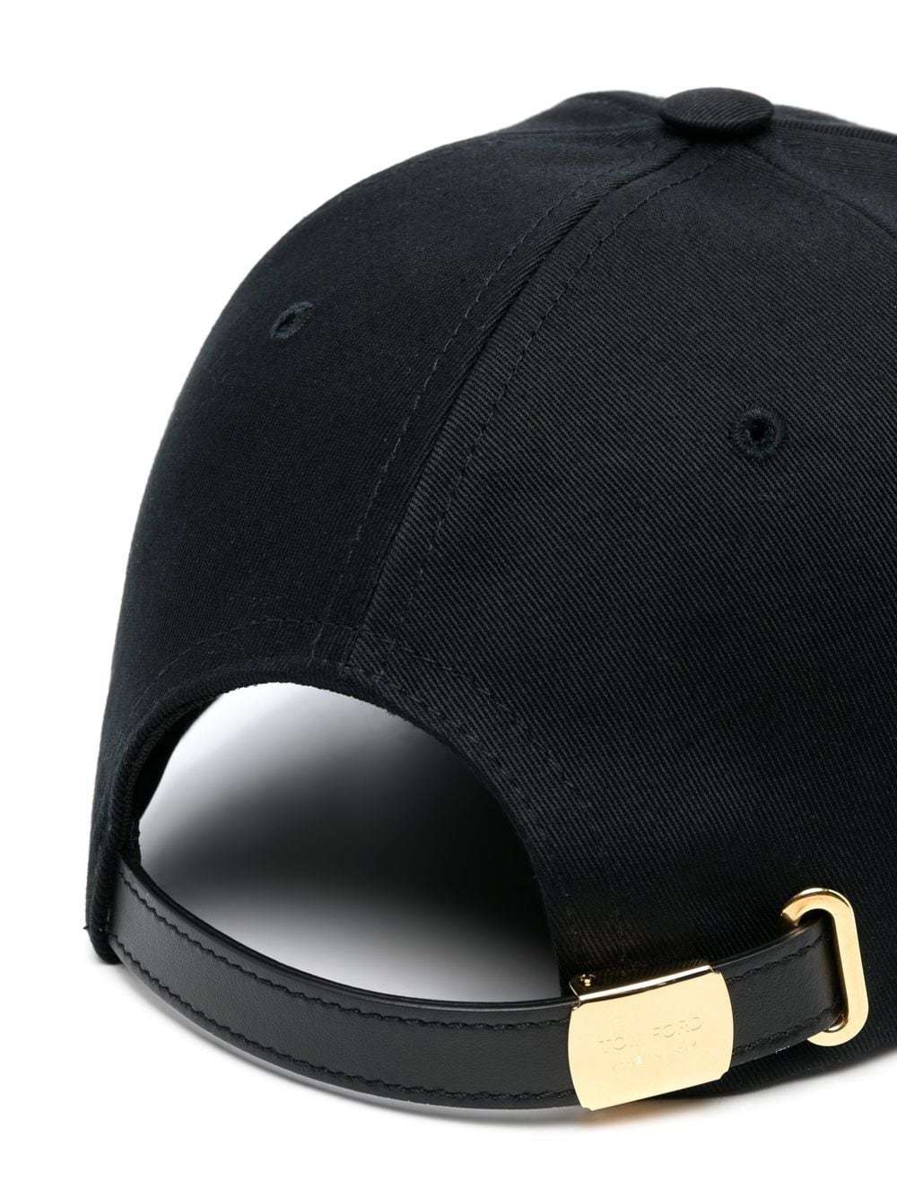 Shop Tom Ford Embossed-logo Baseball Cap In Black