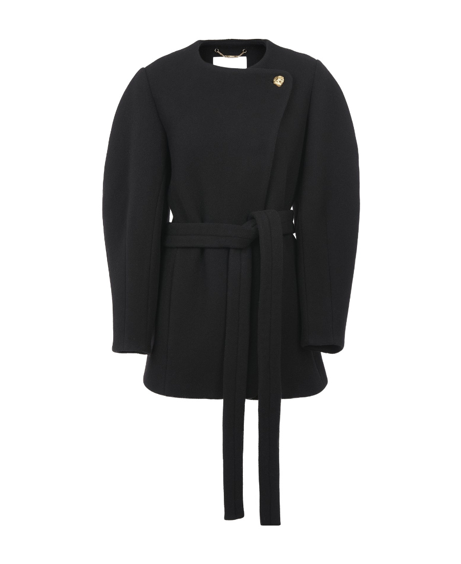 Chloé Belted Silk Jacket In Black