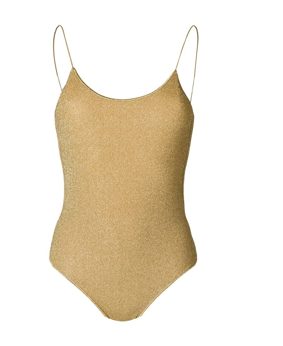 Shop Oseree Hs23 Lumière Swimsuit In Nude