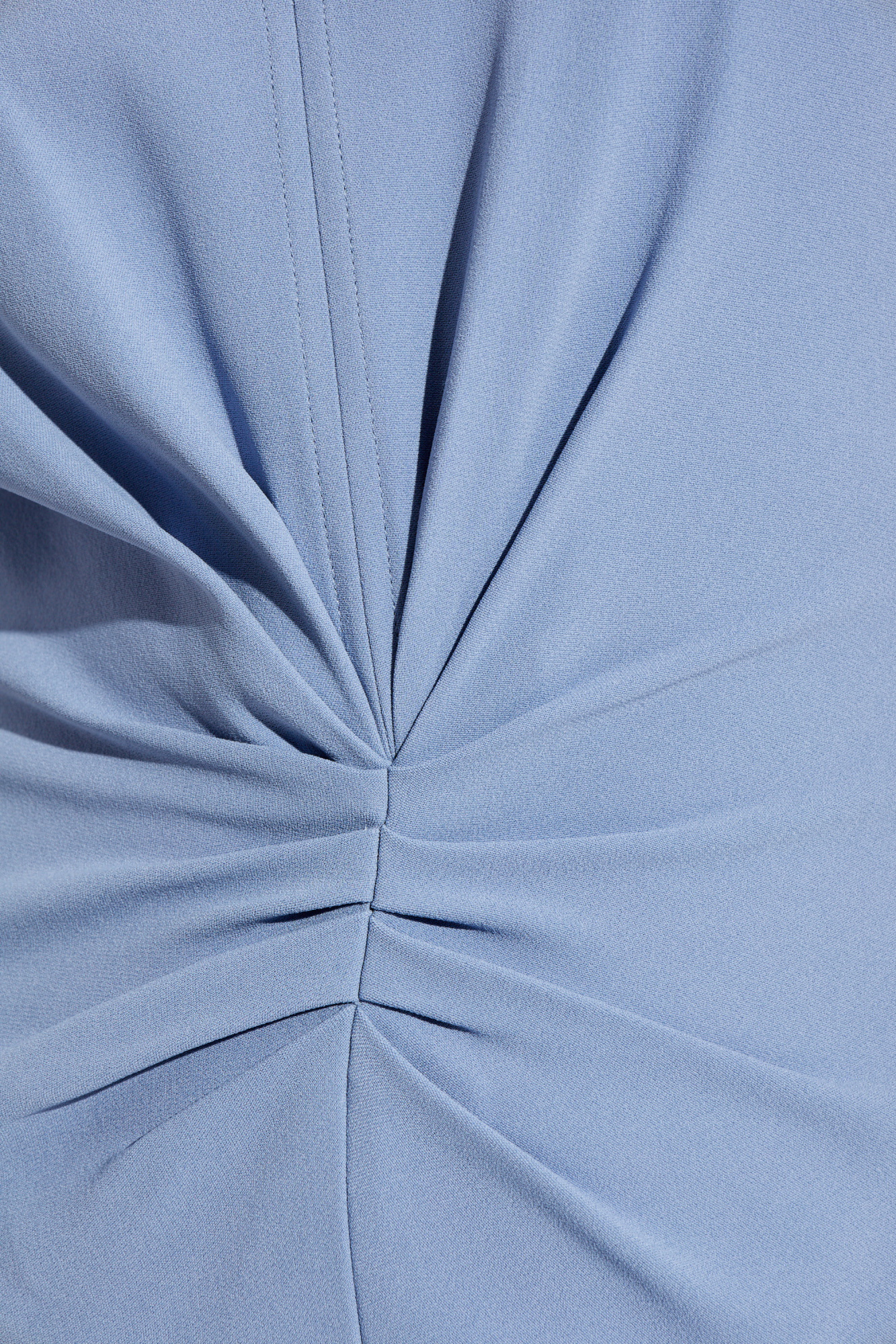 Victoria Beckham Asymmetric Short-sleeve Dress In Blue