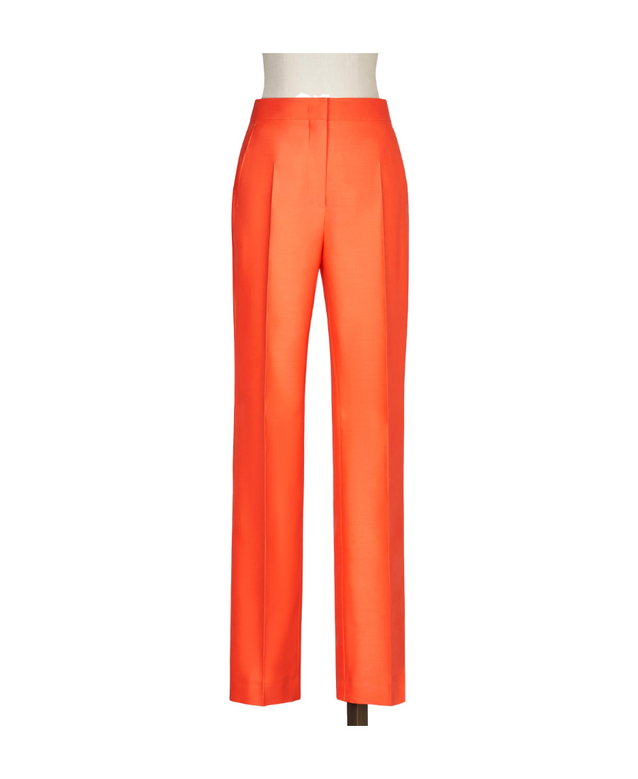 Max Mara Wool Horn Casual Trousers In Red