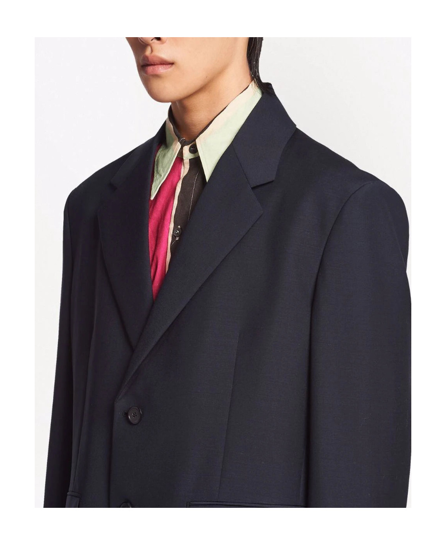 Prada Logo Blazer In Black