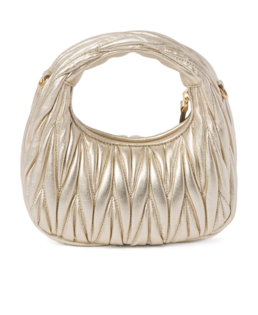 Miu Miu Quilted Leather Top-handle Bg In Yellow