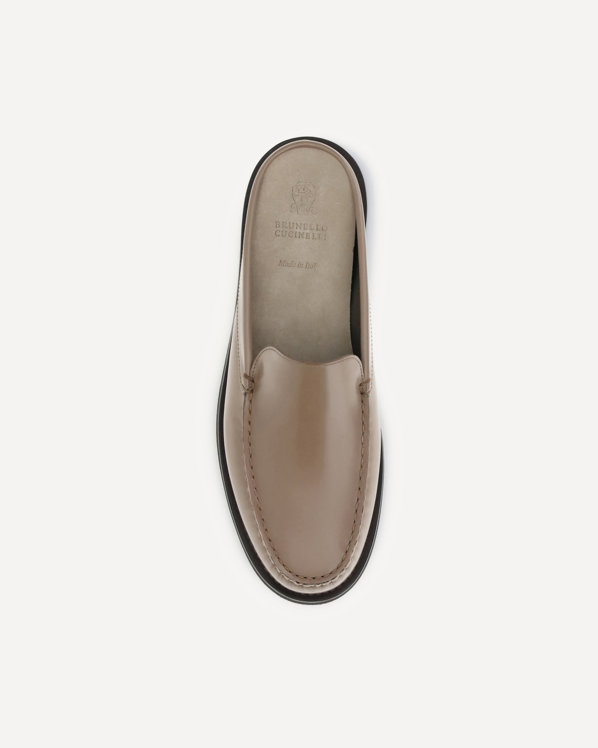 Brunello Cucinelli Women Leather Mules In Gray