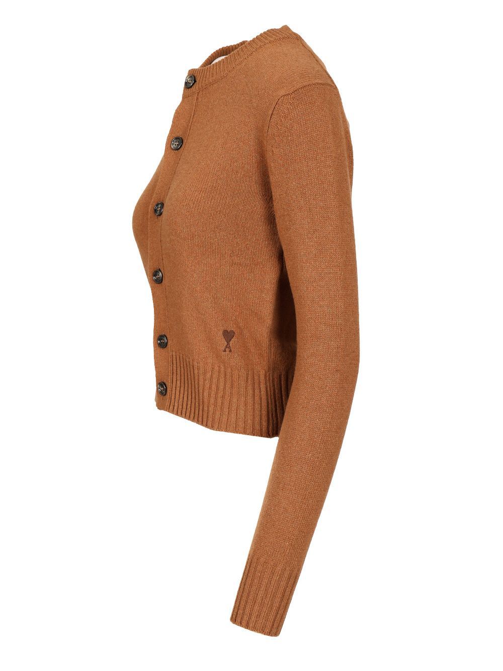 Ami Alexandre Mattiussi Cashmere Wool Cardigan Knitwear Brown In Brown