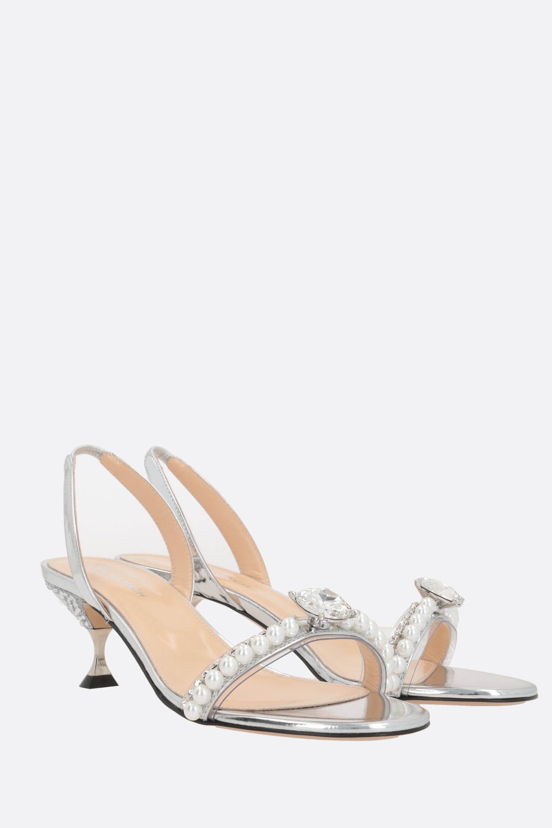 Mach&mach Kitten High-heeled Sandals In White