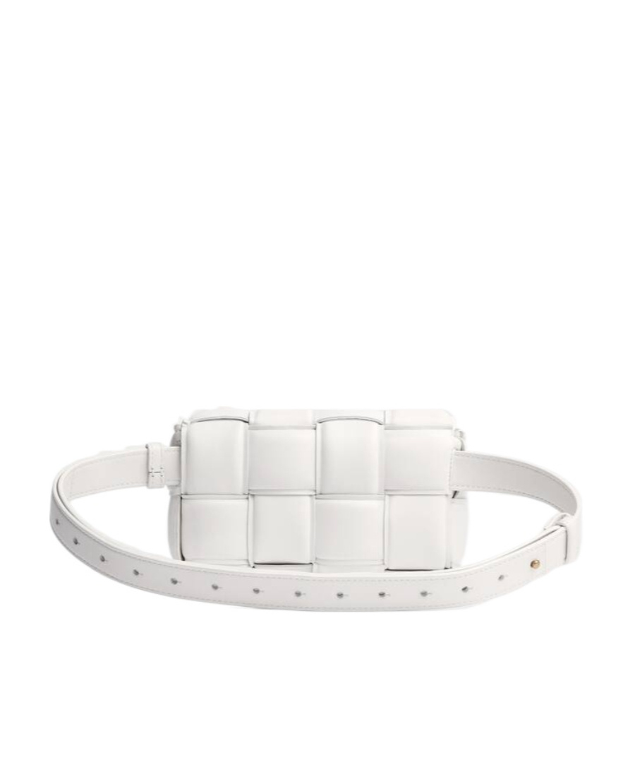 Bottega Veneta Logo With Cushion Box Chest Bag In White