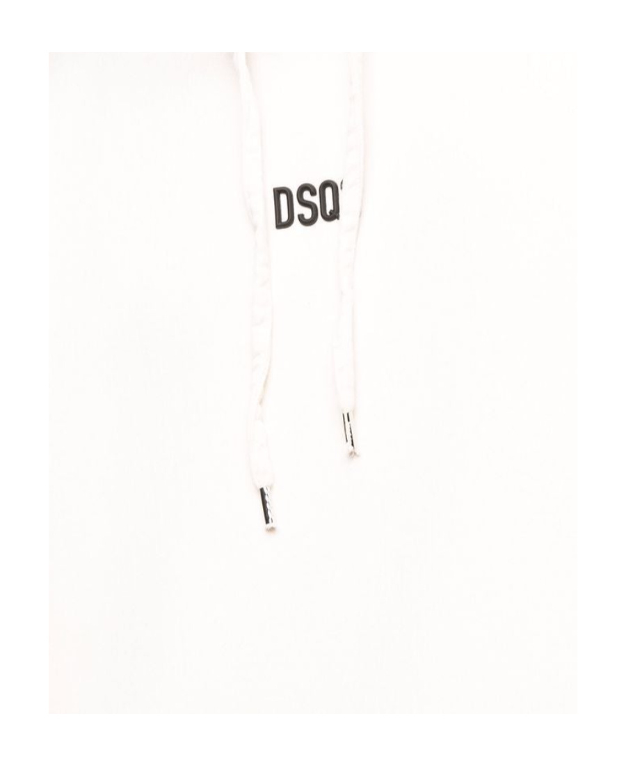 Dsquared2 Logo Print Hoodie In White