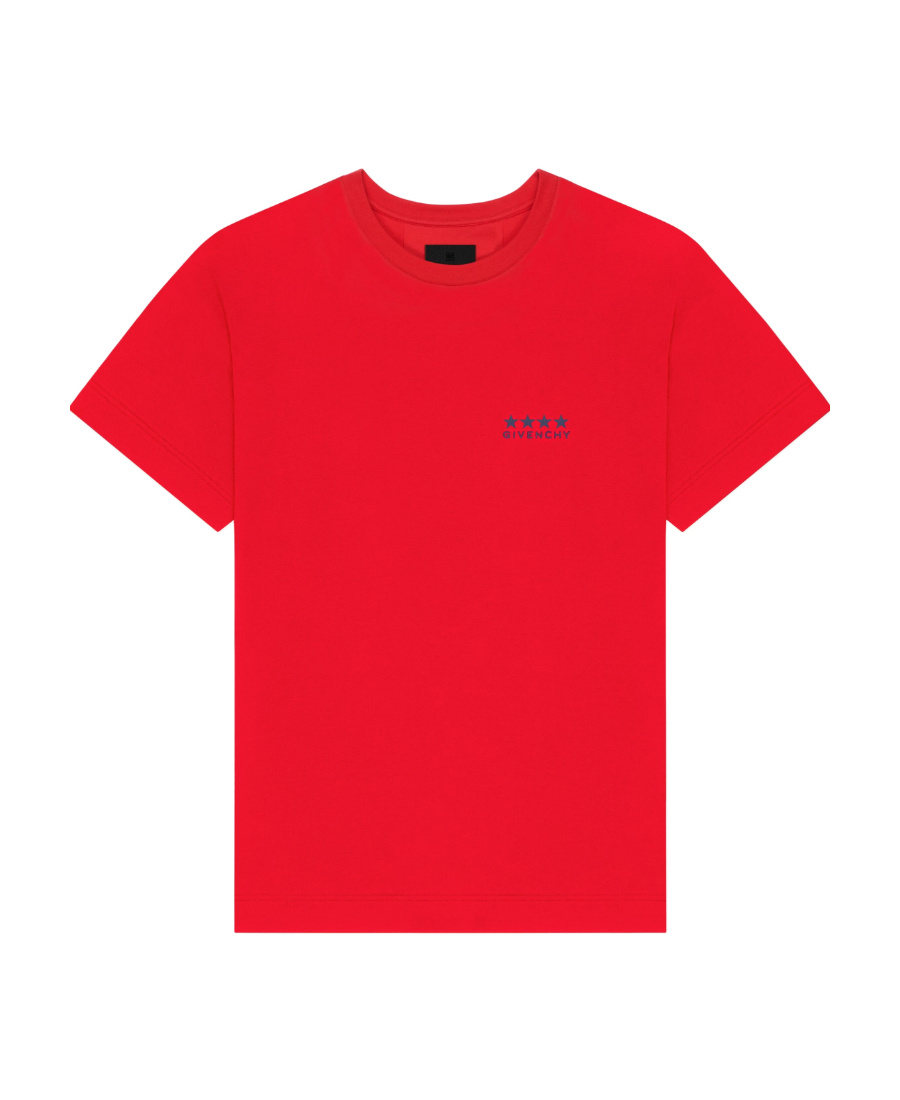 Givenchy 4g-motif Cotton T-shirt In Red