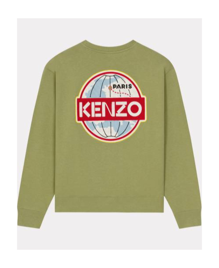 Kenzo Round-necked Sweater In Green