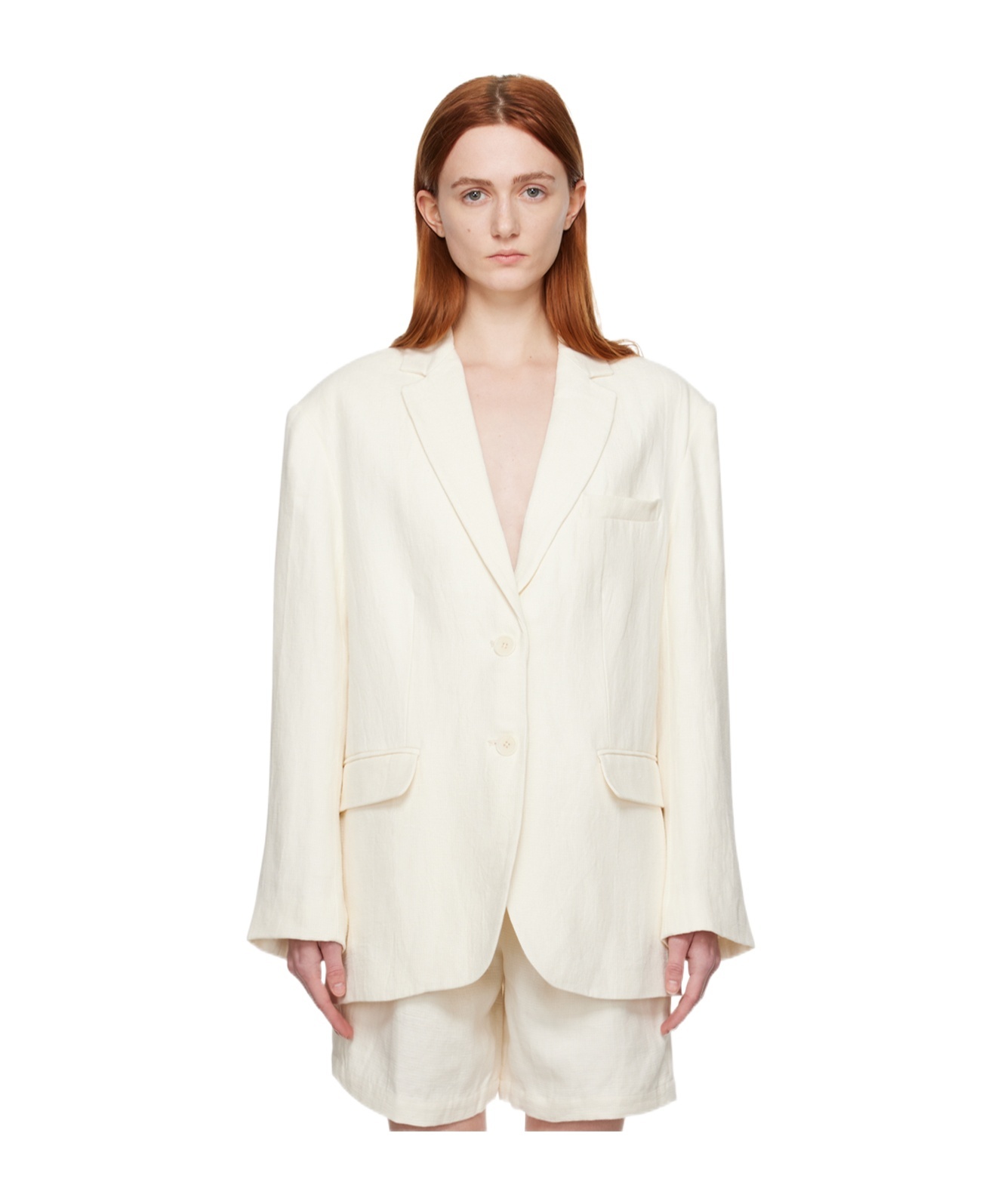 ANINE BING SINGLE-BREASTED OVERSIZED BLAZER