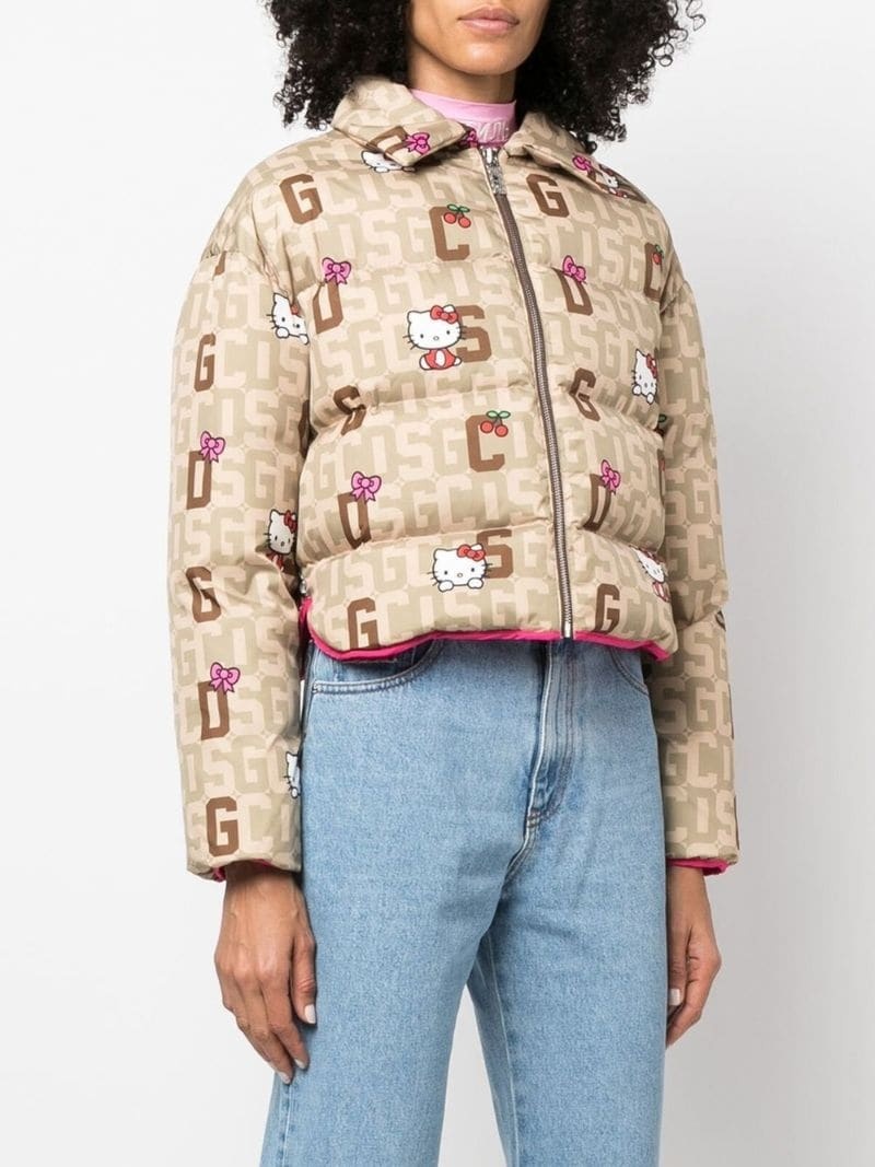 Gcds X Hello Kitty Padded Jacket In Nude