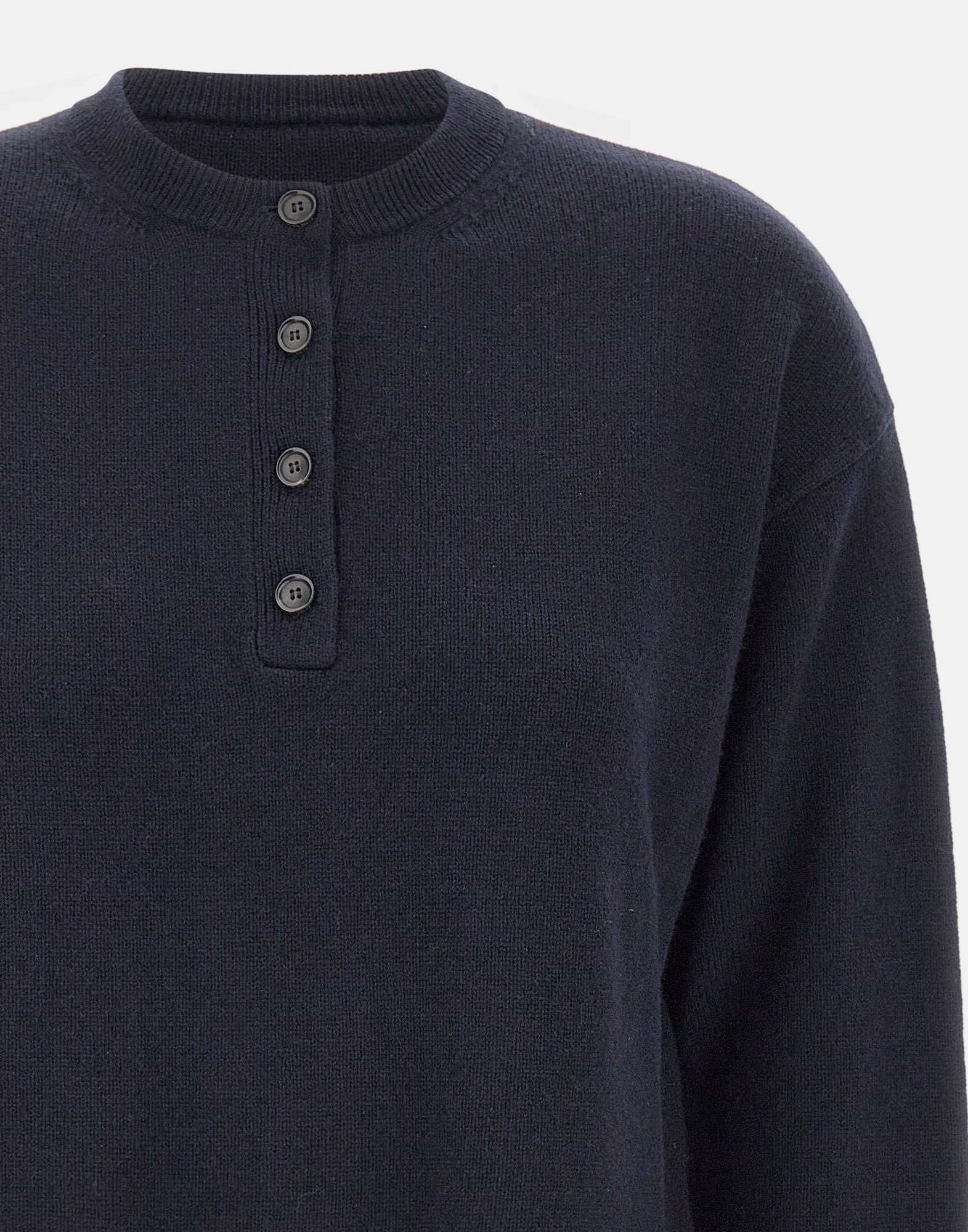 Max Mara Long-sleeved Sweater In Blue