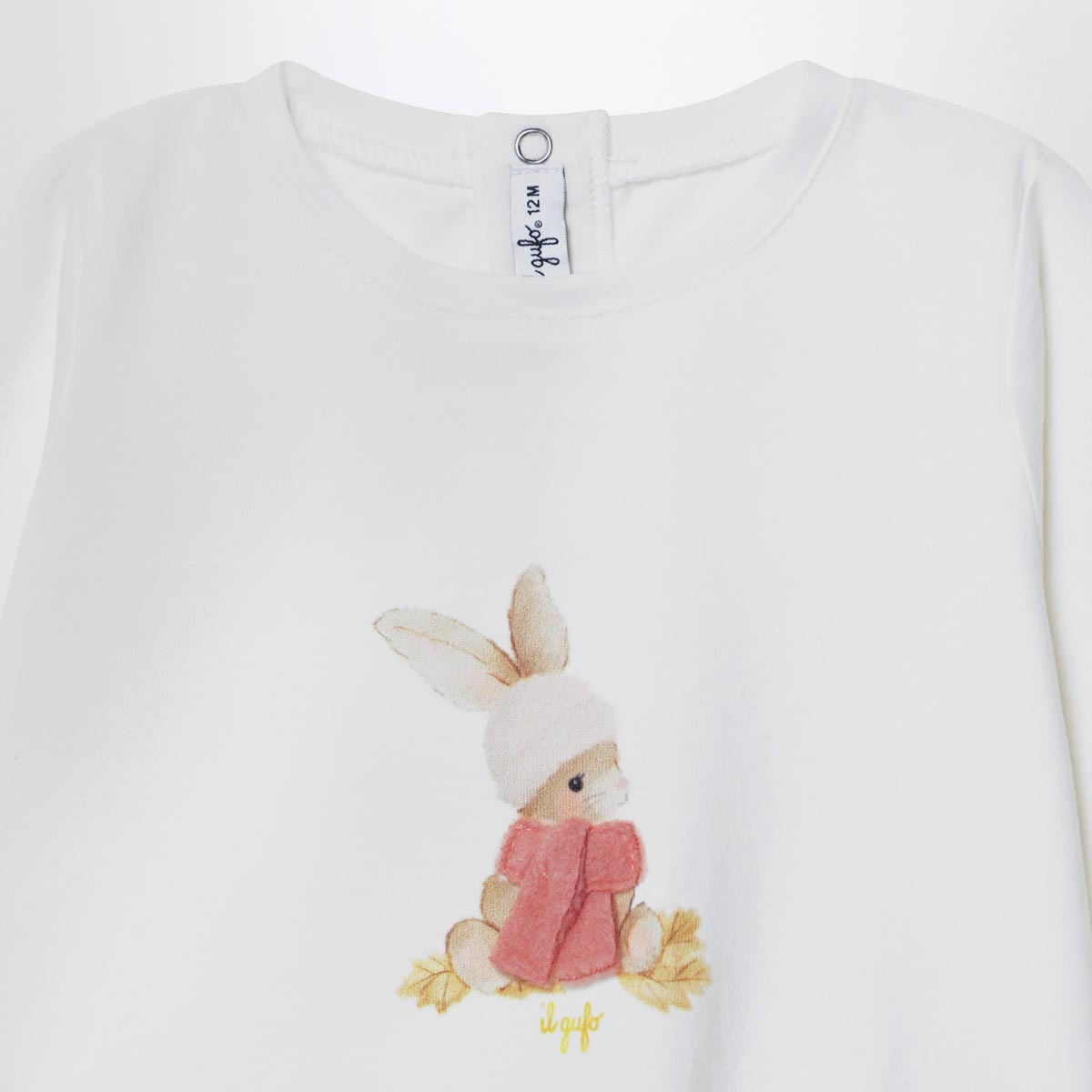Il Gufo Long-sleeve T-shirt With Bunny In White