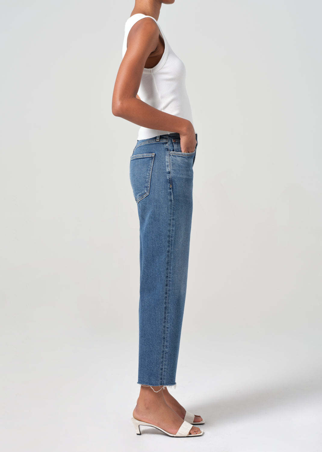 Agolde Harper Crop Jean In Blue