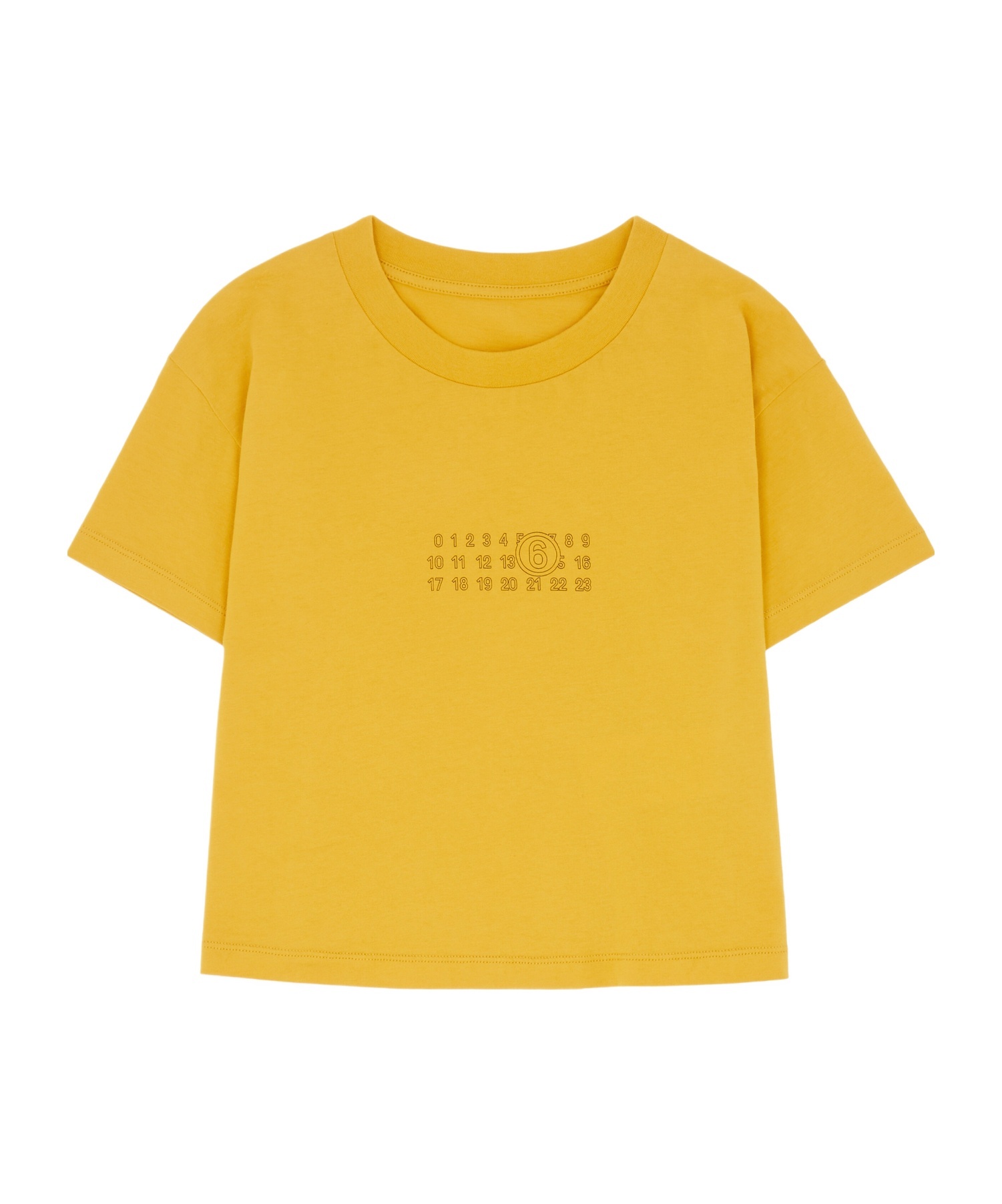 Mm6 Maison Margiela Cropped T-shirt In Yellow