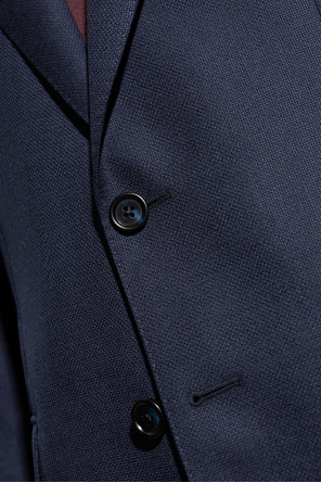Dolce & Gabbana Two-button Wool Blazer In Blue