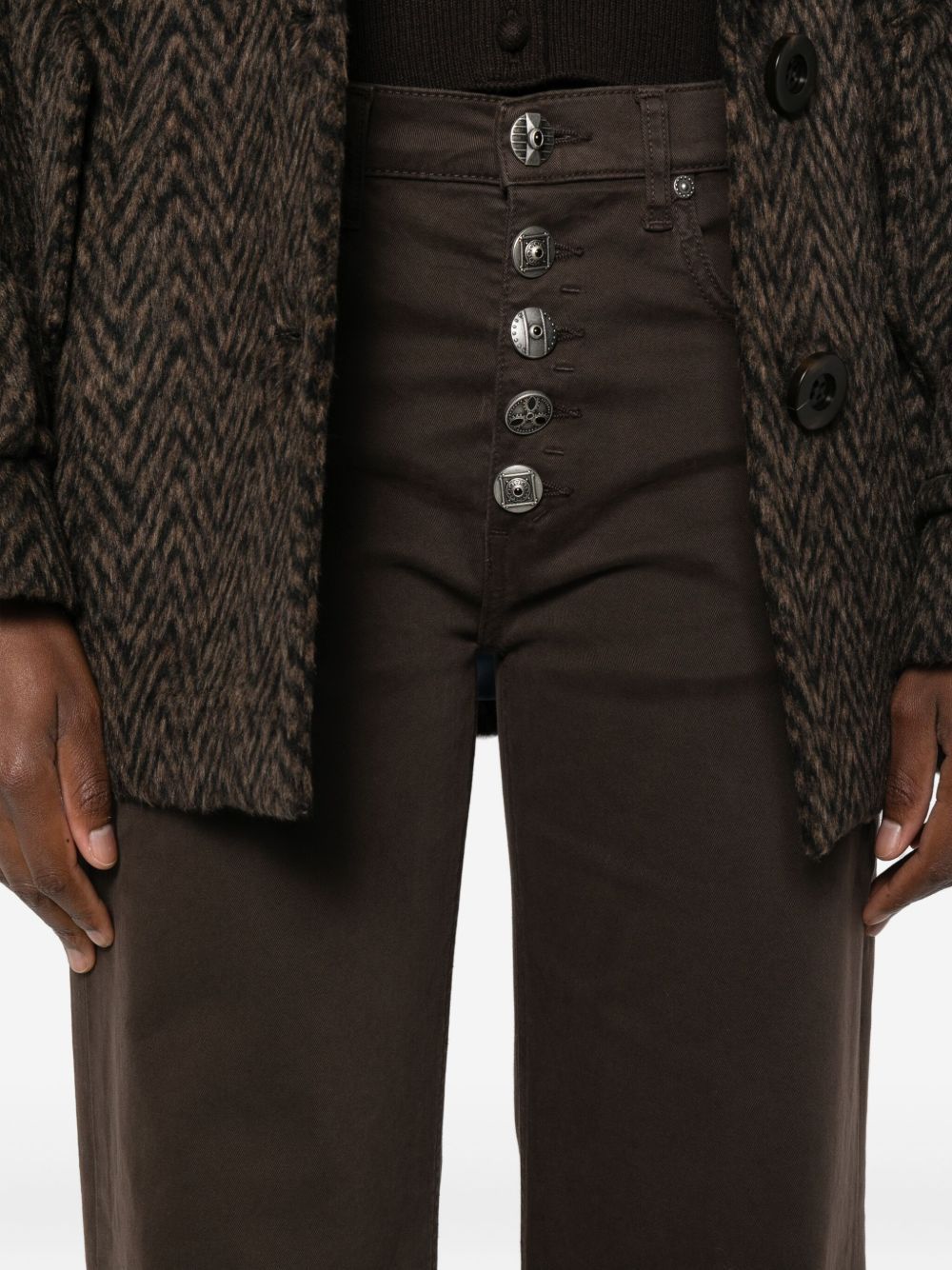 Dondup Buttoned Jeans In Multi