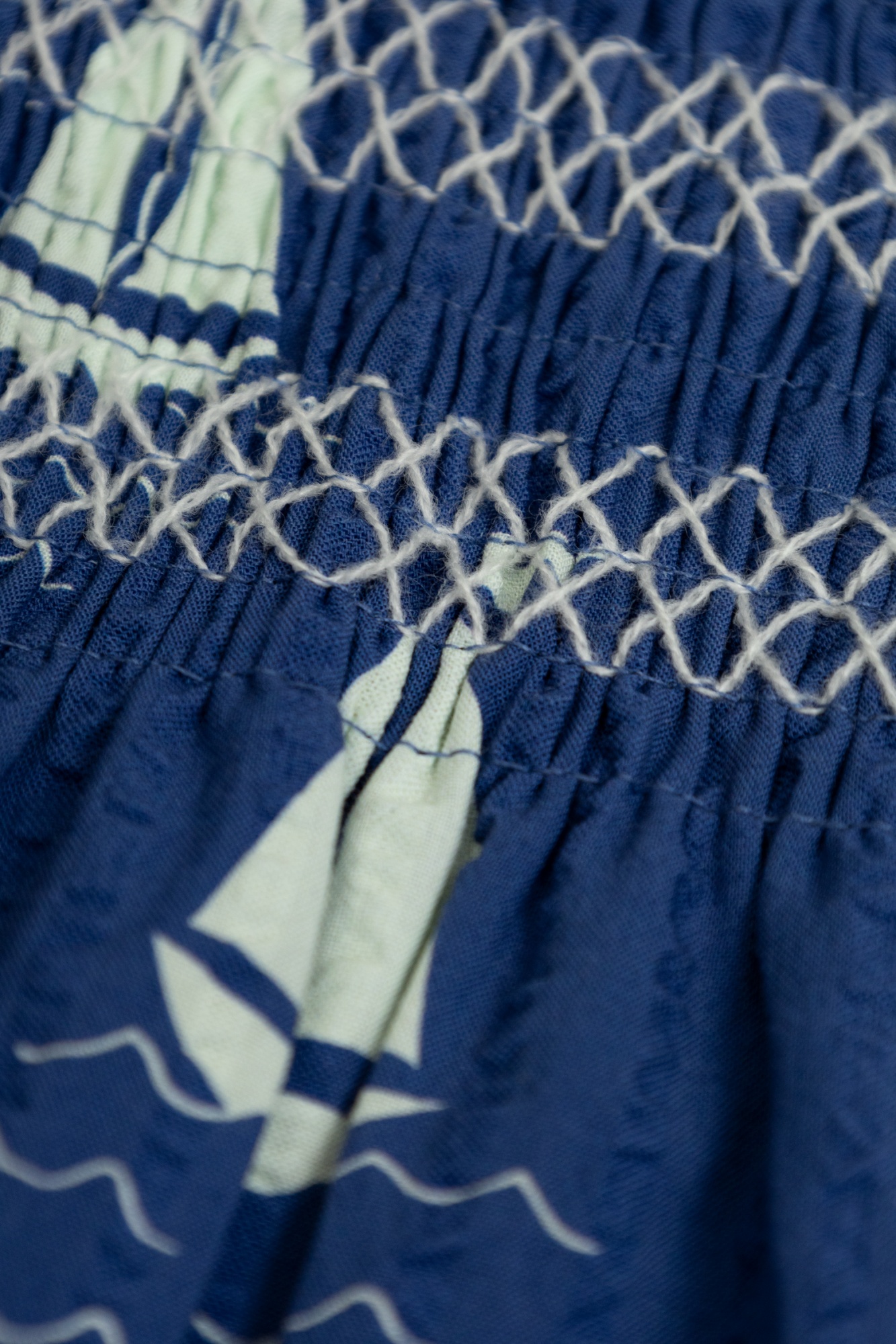 Mini Rodini Pattern Dress In Blue