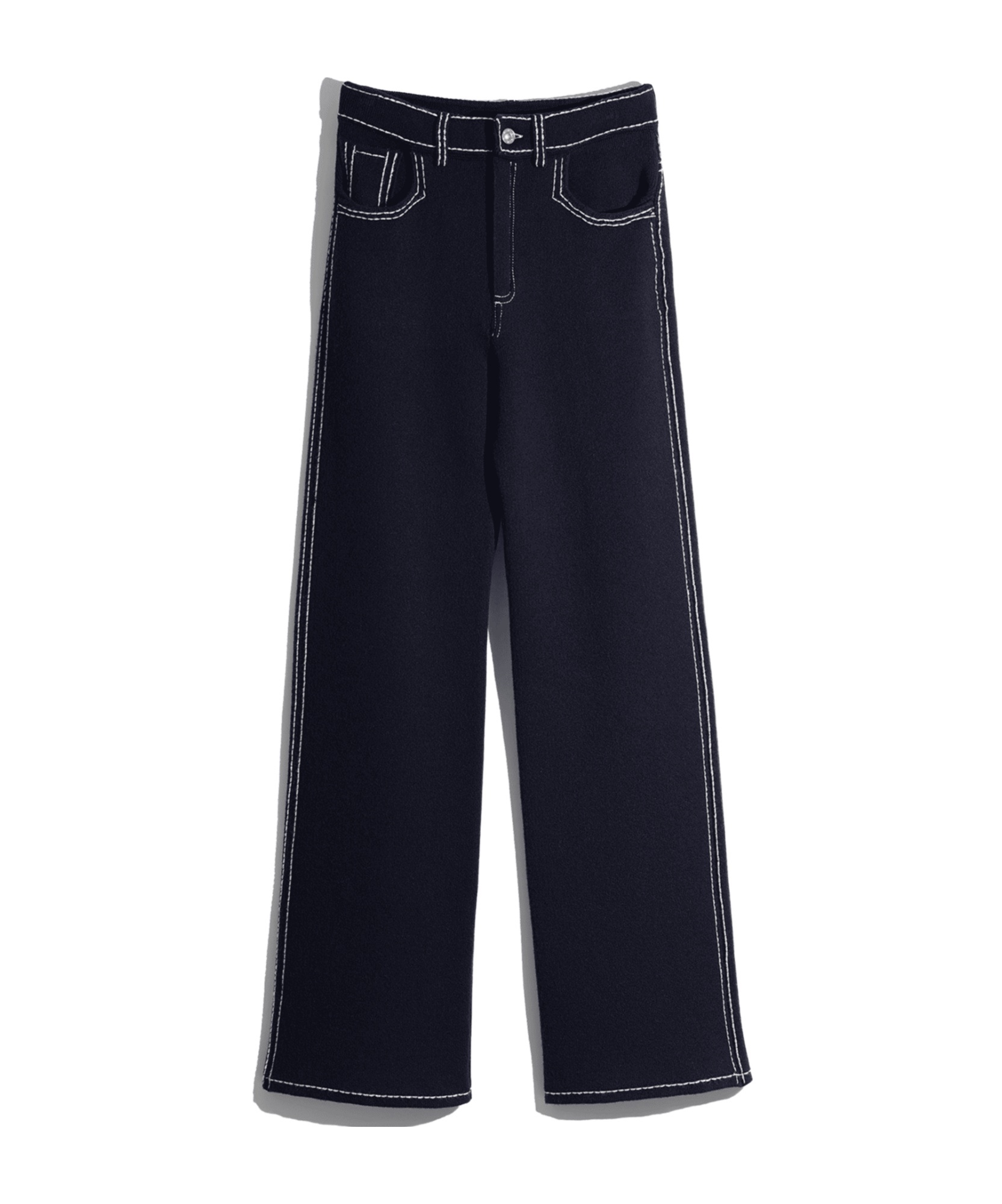 Barrie High-rise Wide-leg Trousers In Blue