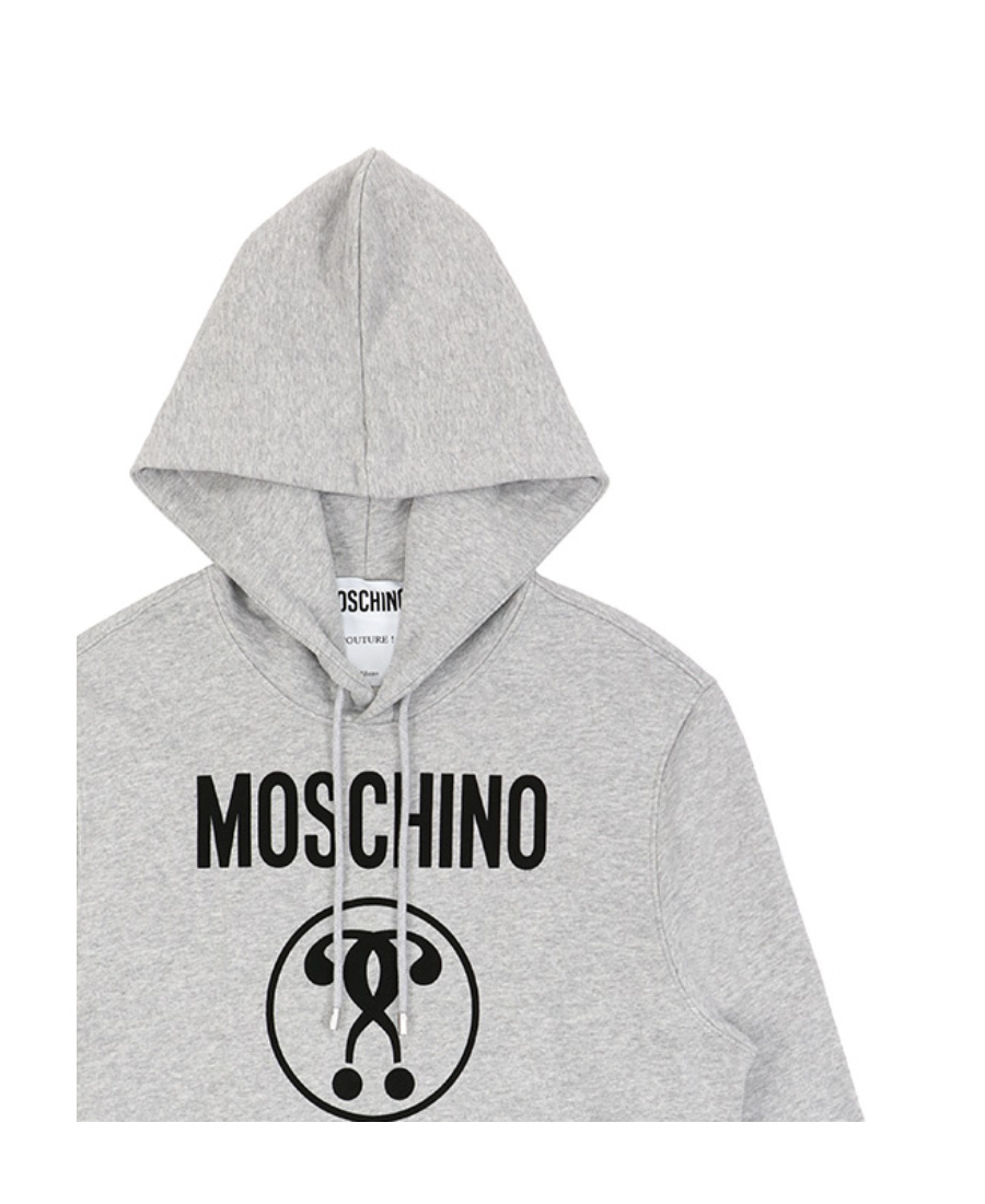 Moschino Logo Hooded Sweater In White