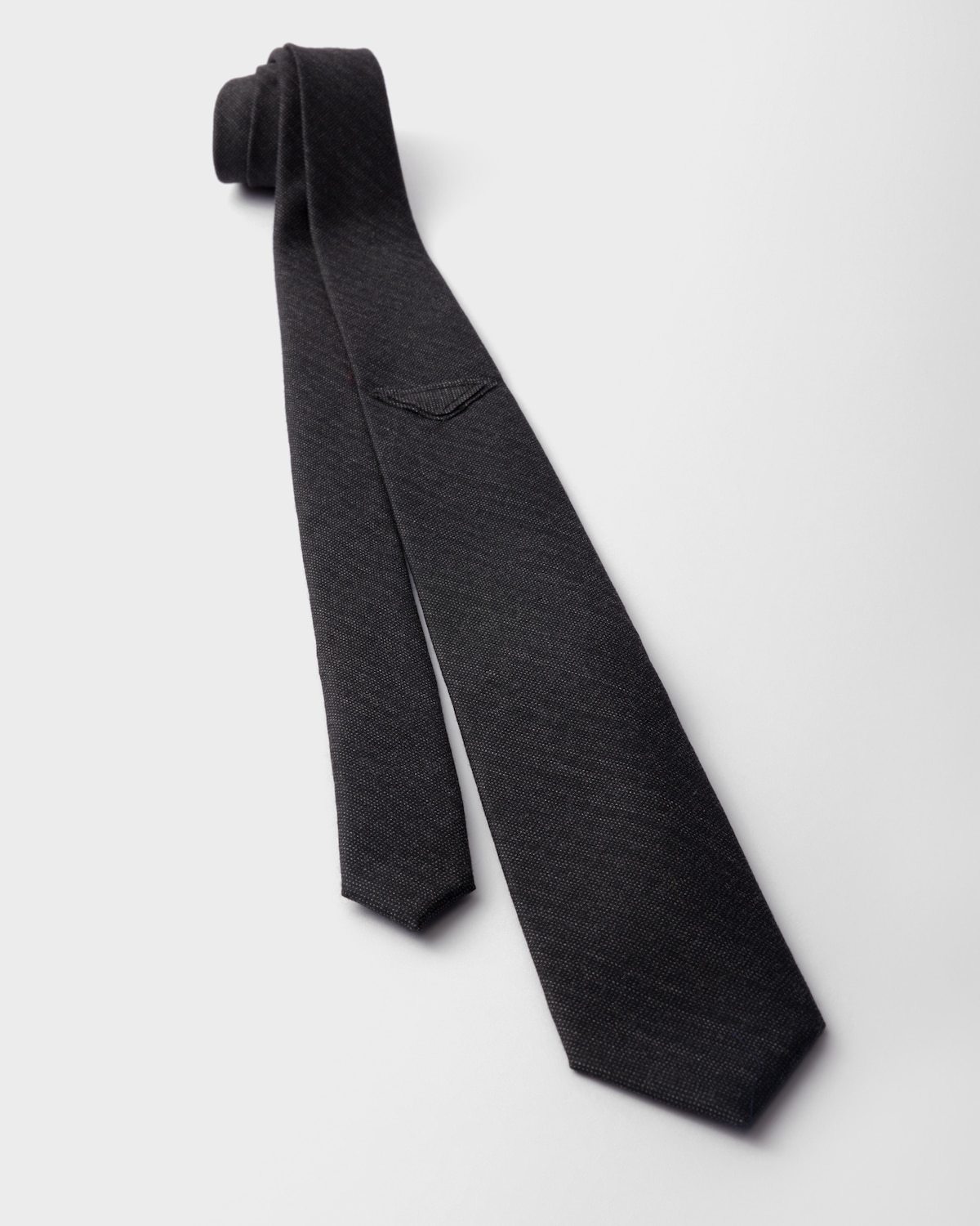 Prada Wool Tie In Black