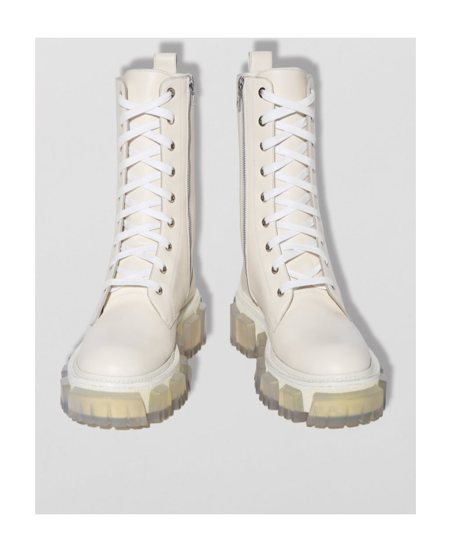 Amiri White Lug Combat Boots In White